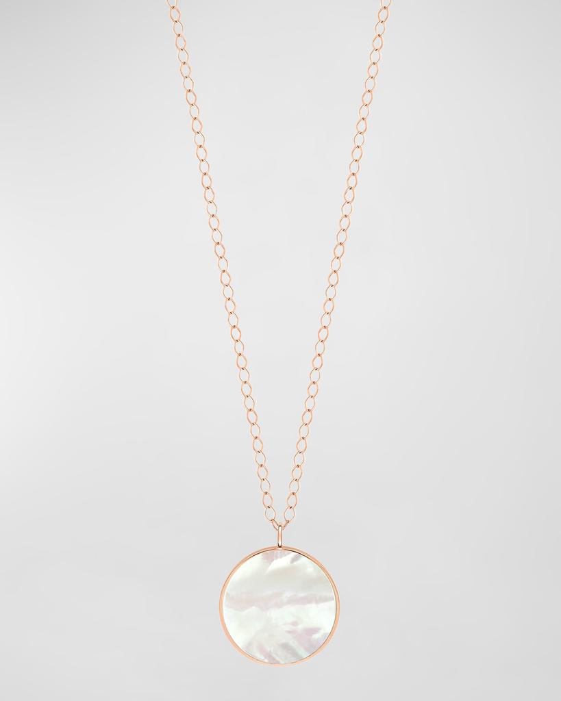 Ginette NY Maria Mother-of-Pearl Disc on Chain Necklace