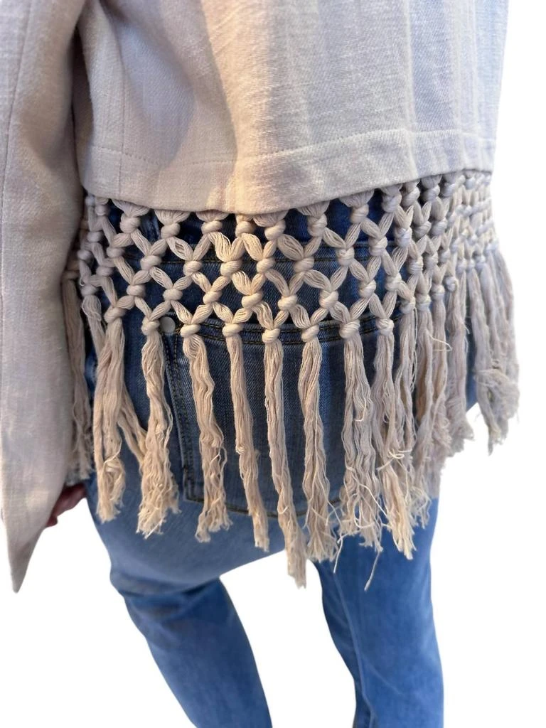 Miss Me Miss Me - Sweet Fringe Linen Jacket 3
