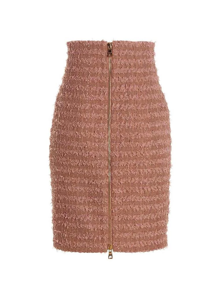 Balmain Balmain Button Embellished Tweed Pencil Skirt 2