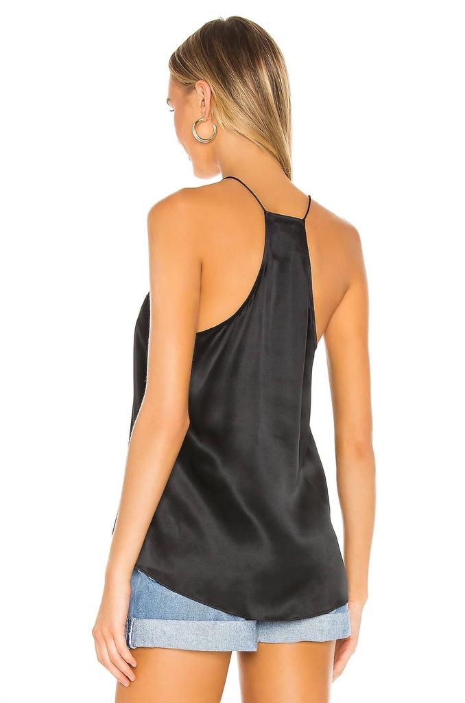 CAMI NYC Racer Charmeuse Camisole In Black