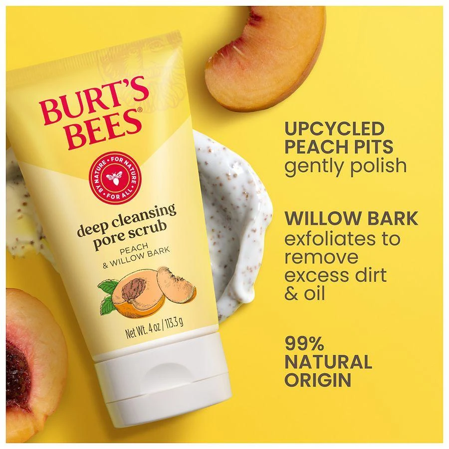 Burt's Bees Deep Cleansing Pore Scrub with Peach and Willow Bark 6
