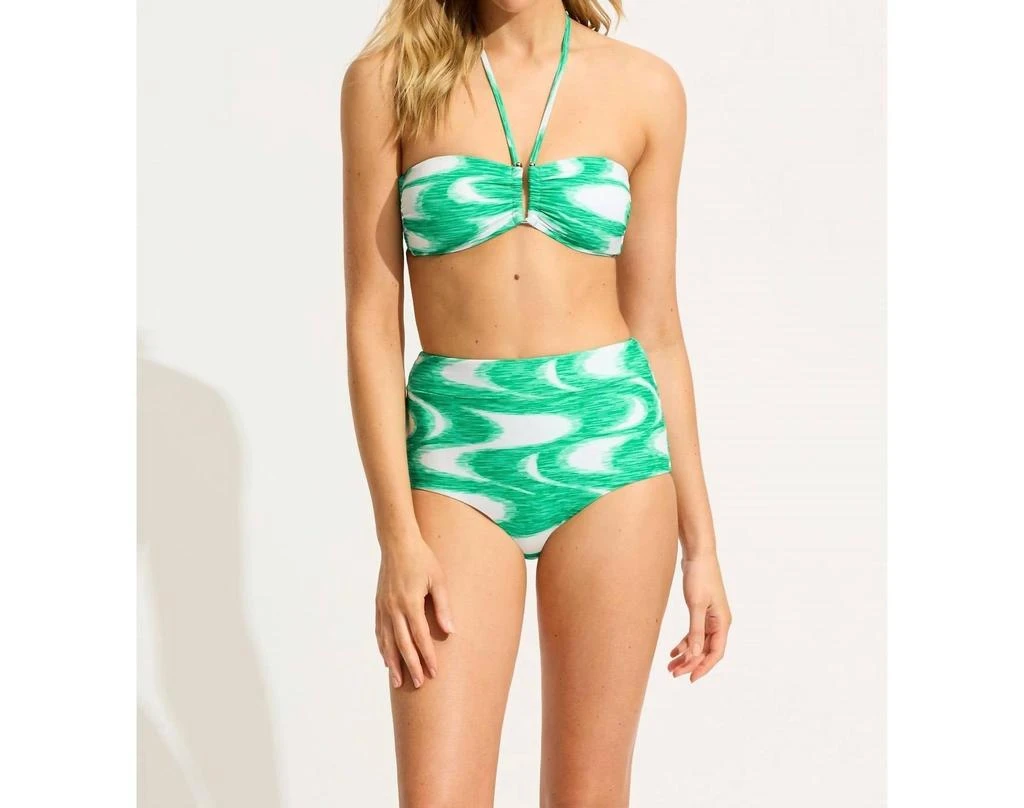 Seafolly Wavelength U Wire Bandeau In Jade 1