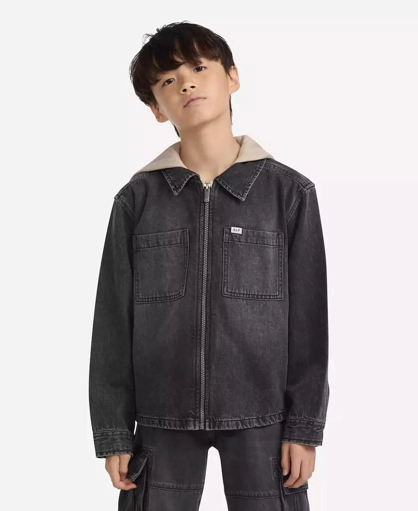 abercrombie kids Boys Hooded Zip Denim Jacket