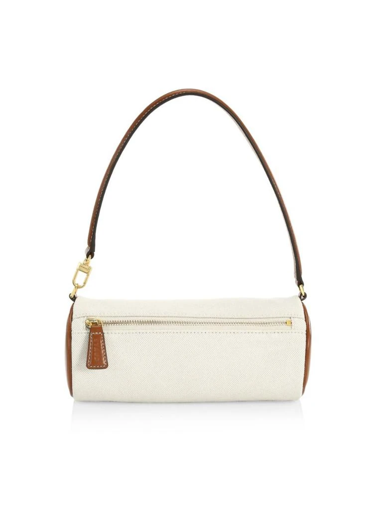 Staud Suzy Canvas & Leather Barrel Bag 4