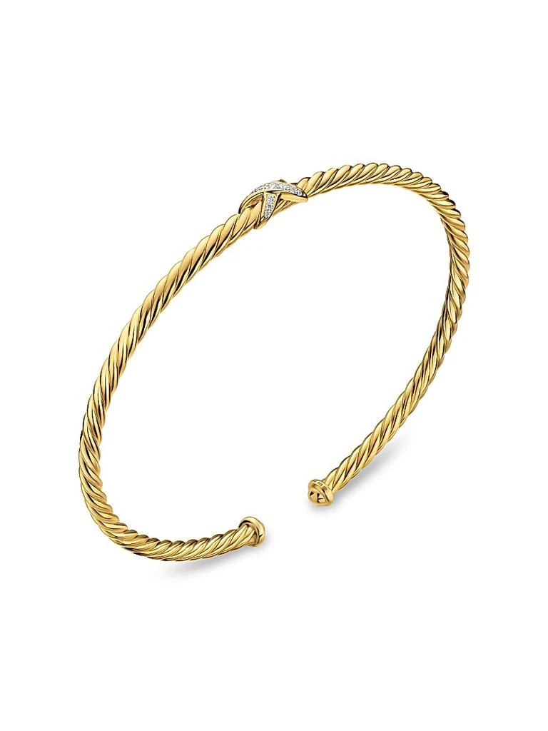 David Yurman Micro Cablespira Flex x Bracelet in 18K Yellow Gold 2