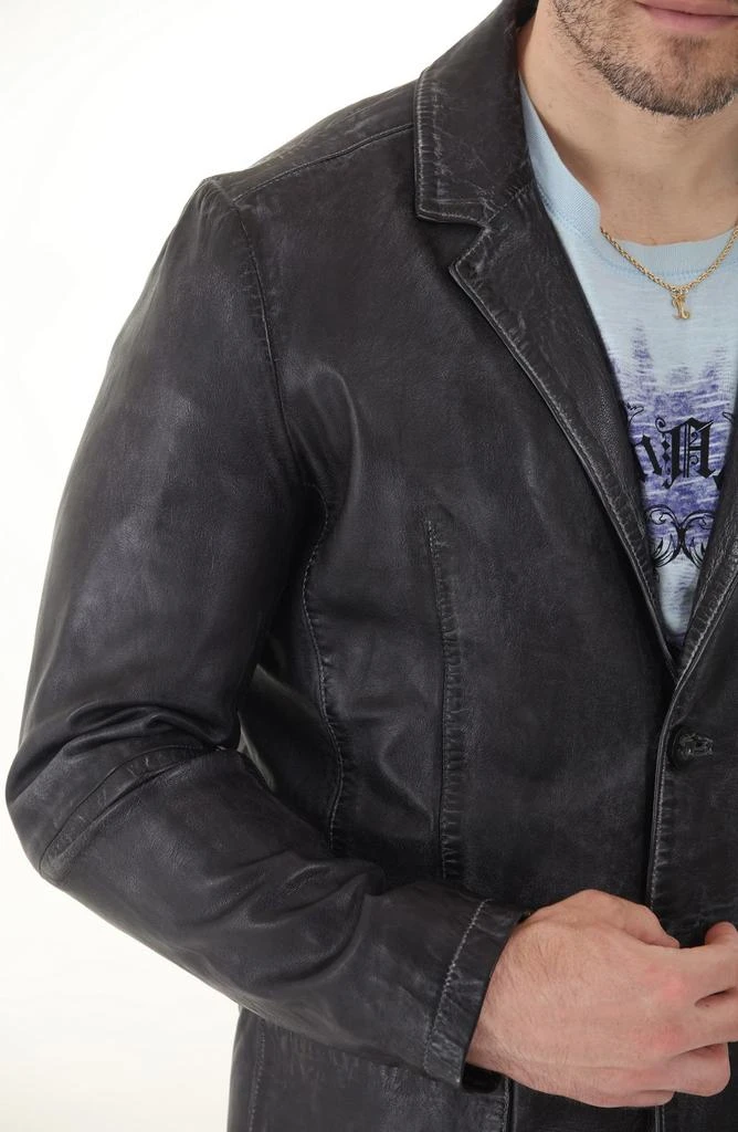 Missani Le Collezioni Lambskin Leather Blazer 4