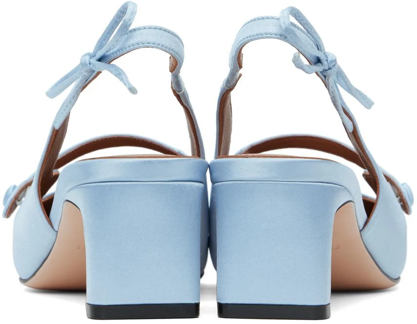 Shushu/Tong Blue Side Bow Square Toe Heels 2
