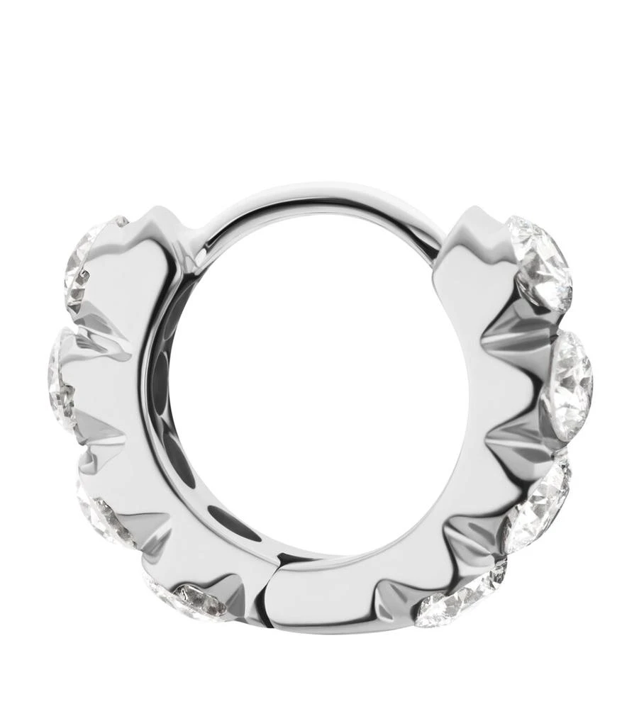 Maria Tash White Gold Invisible Set Large Diamond Eternity Hoop Earring (6.5mm) 3