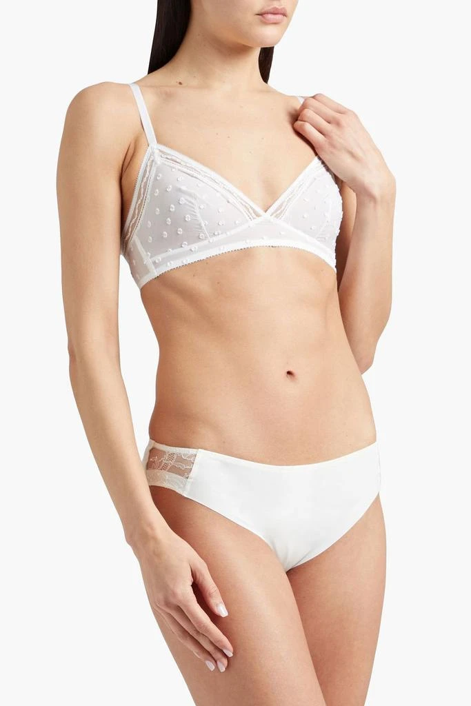 ERES Lace-trimmed fil coupé jersey triangle bra 2