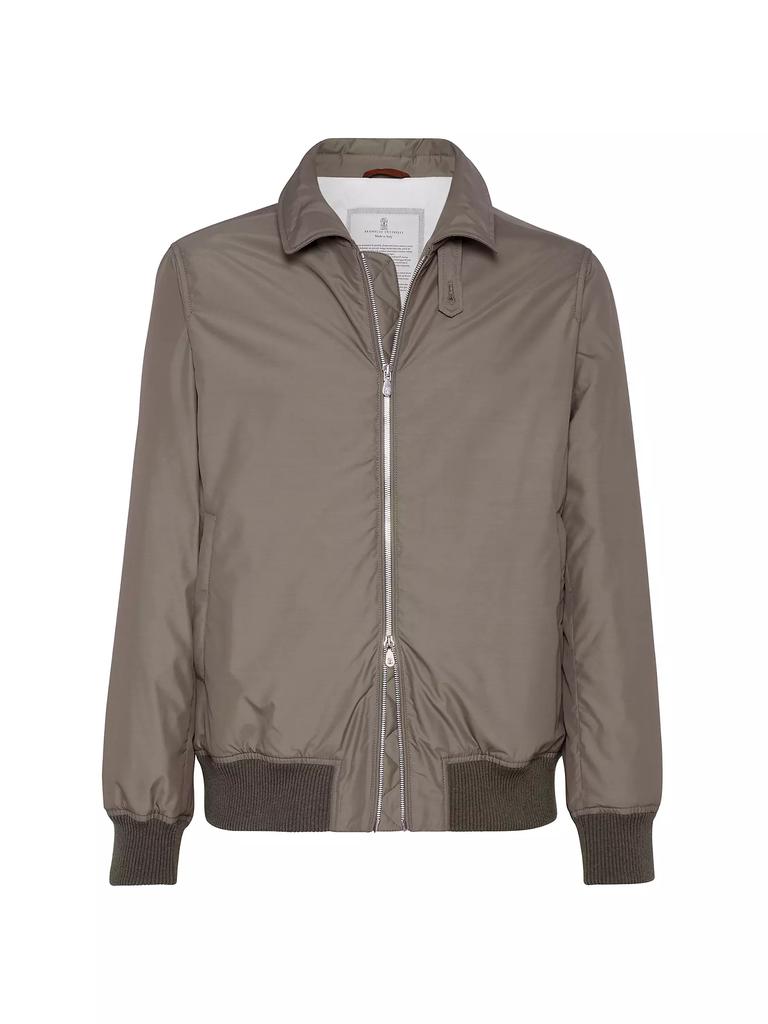 Brunello Cucinelli Techno Poplin Bomber Jacket with Thermore® Padding