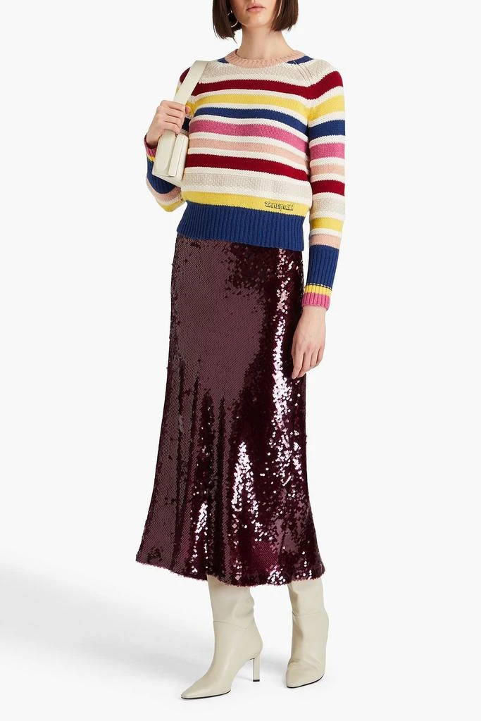 Zimmermann Striped intarsia merino wool and cotton-blend sweater 2