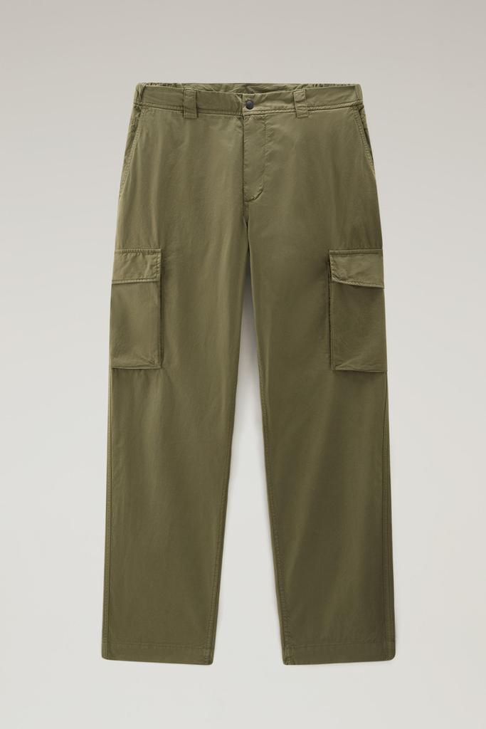 Woolrich Garment-Dyed Cargo Pants in Pure Cotton Gabardine - Men - Gray