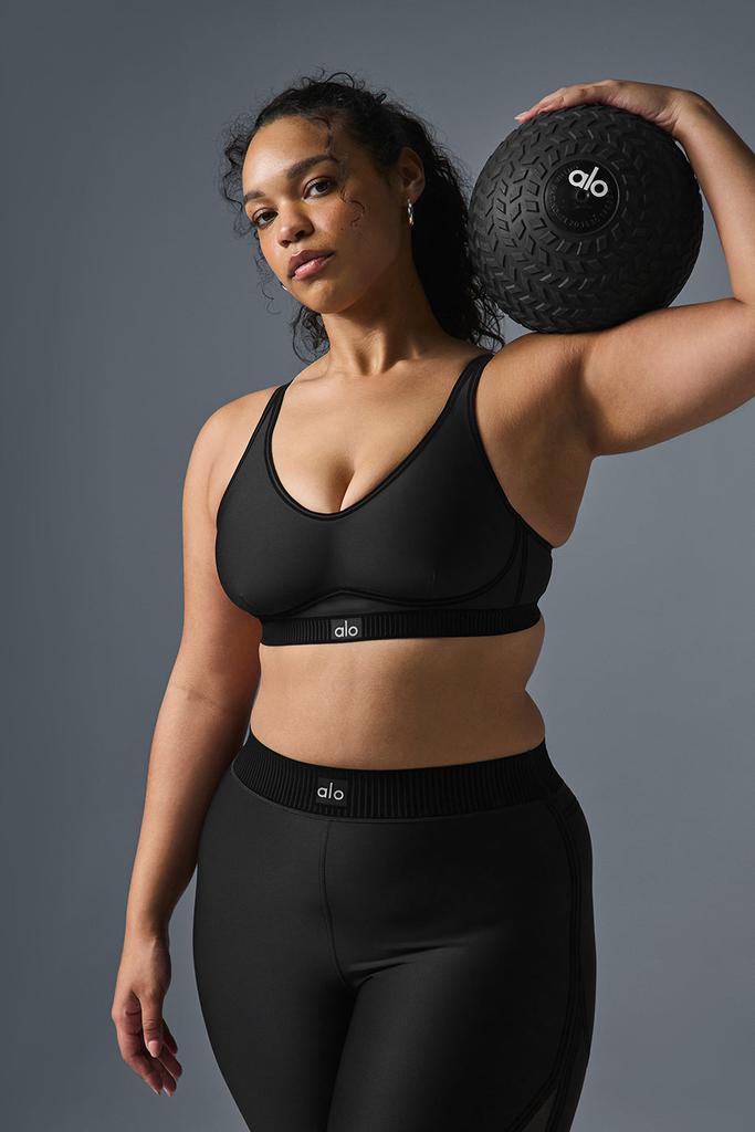 Alo Airlift Line Up Bra - Black Black XS - Lingerie - Free