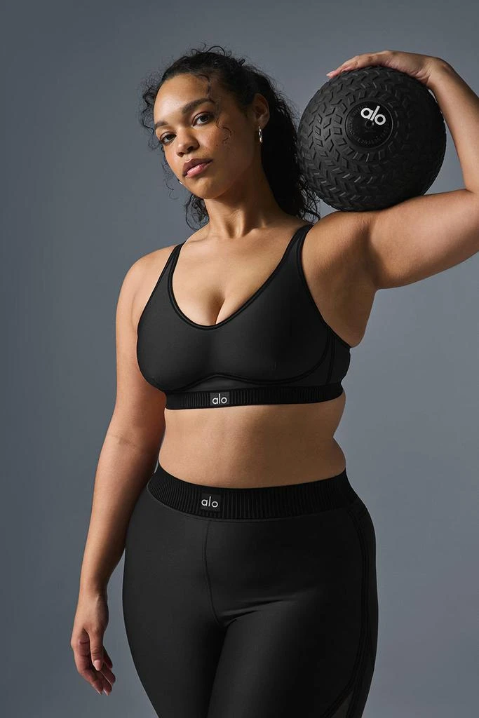 Alo Yoga Airlift Line Up Bra - Black 8