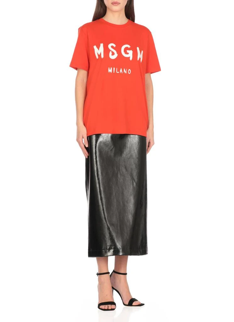 MSGM MSGM Logo Printed Jersey T-Shirt 2