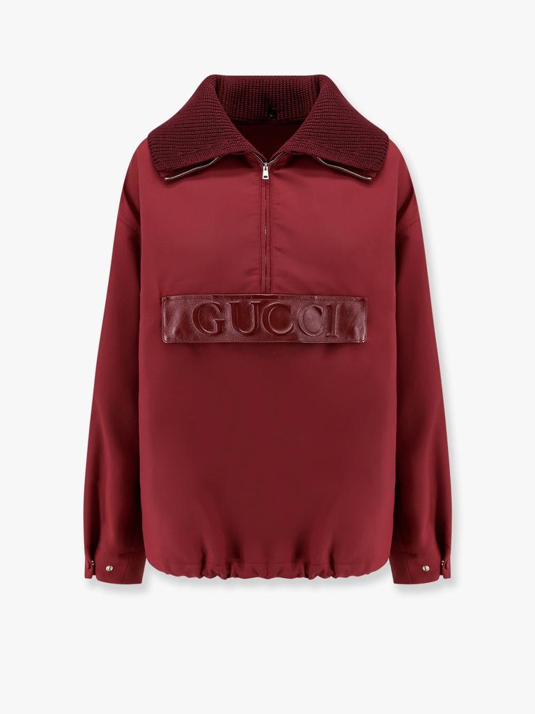 ジャケット GUCCI Gucci rosso ancora technical gabardine jacket Rosso Gucci Gucci rosso ancora technical gabardine jacket