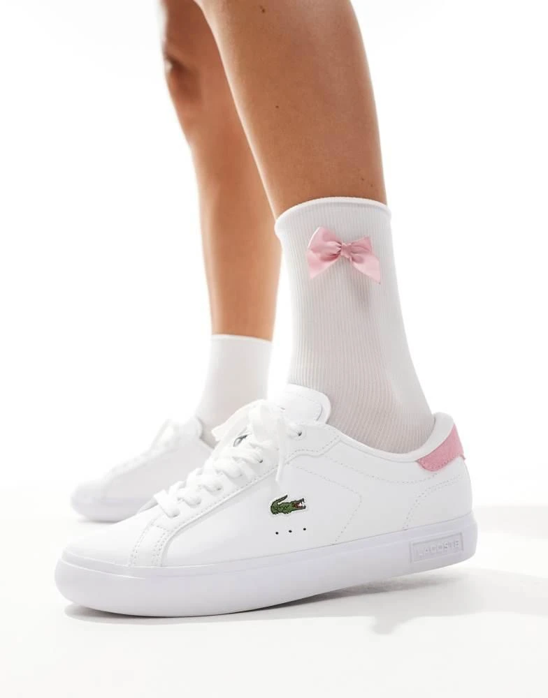 Lacoste Lacoste powercourt trainer in white/light pink 1