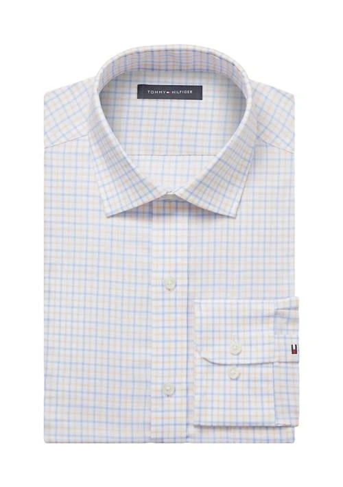 Tommy Hilfiger Hilfiger Men S Th Flex Regular Fit Pinpoint Dress Shirt 1