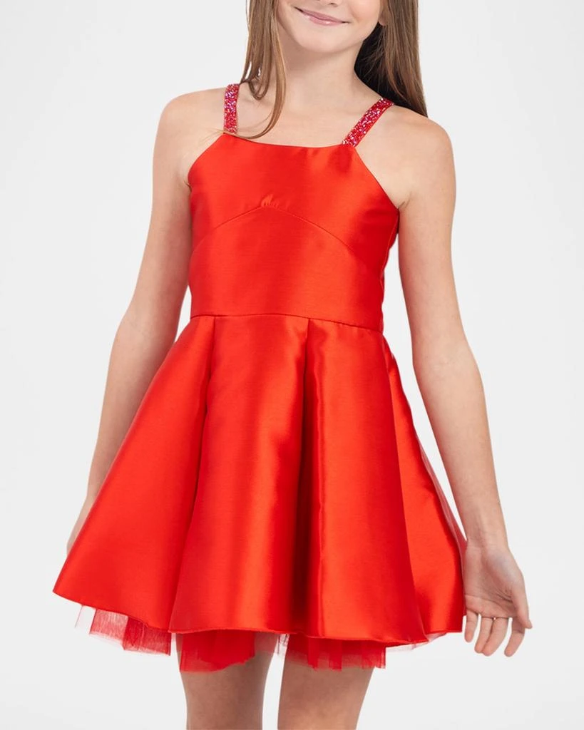 Zoe Girl's Henley Crackle Ballet-Strap Mini Dress, Size 7-12 1