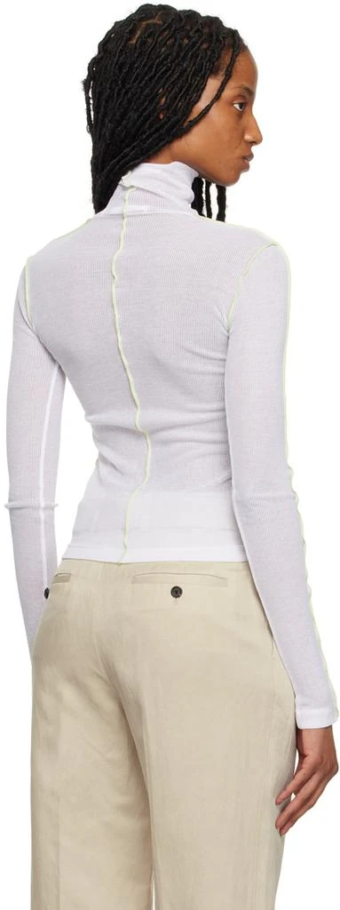 Helmut Lang White Sheer Turtleneck 3