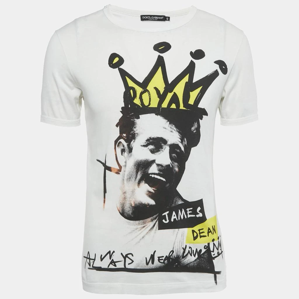 Dolce & Gabbana Dolce & Gabbana White James Dean Jersey Crewneck T-Shirt M 1