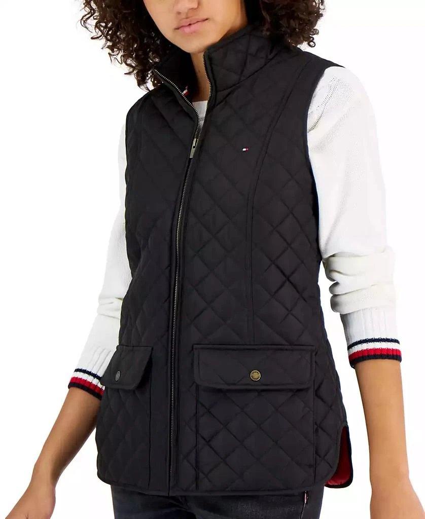 Tommy Hilfiger Women's Quilted Zip Front Vest 3