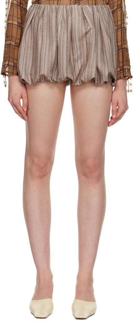 TheOpen Product Brown Bubble Miniskirt