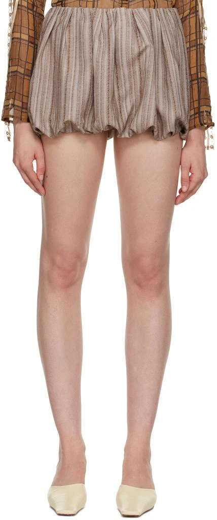 TheOpen Product Brown Bubble Miniskirt 1