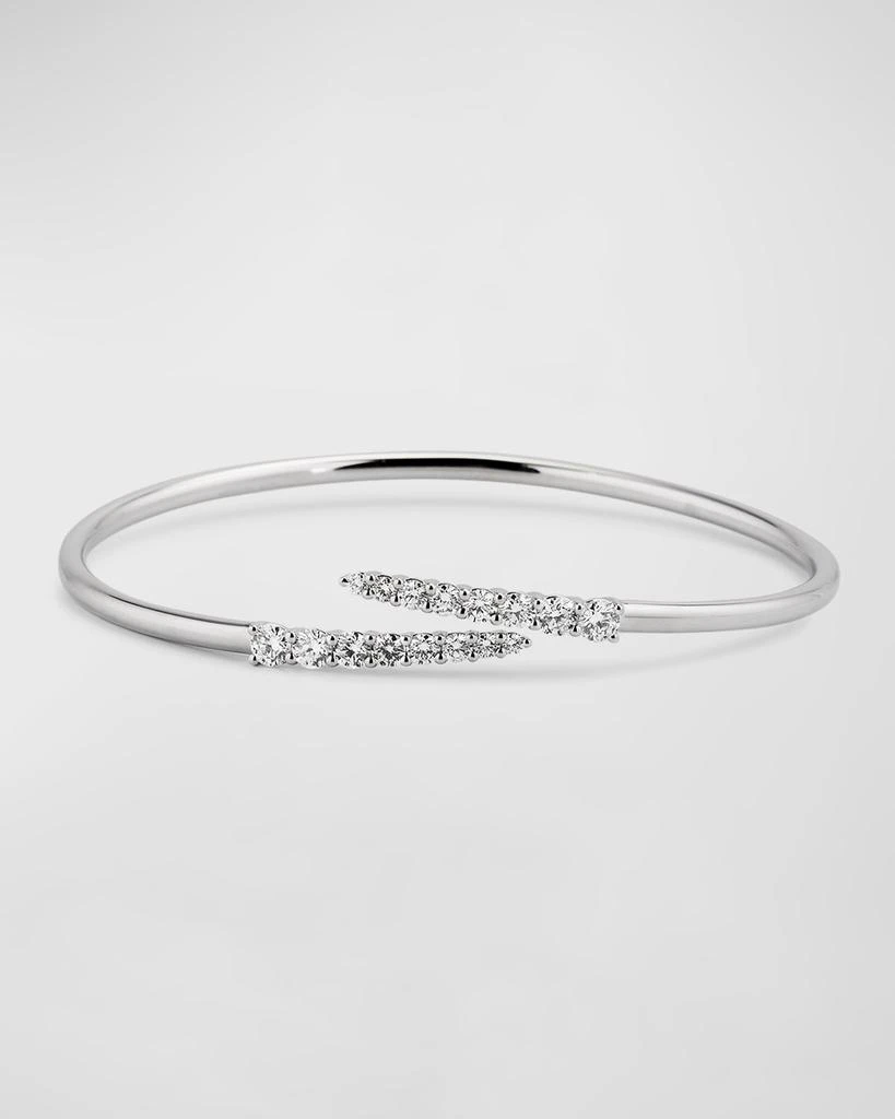 Memoire White Gold Diamond Bypass Bracelet 1