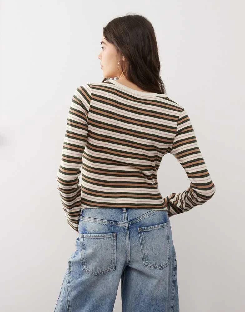 Miss Selfridge Miss Selfridge retro stripe long sleeve top 4