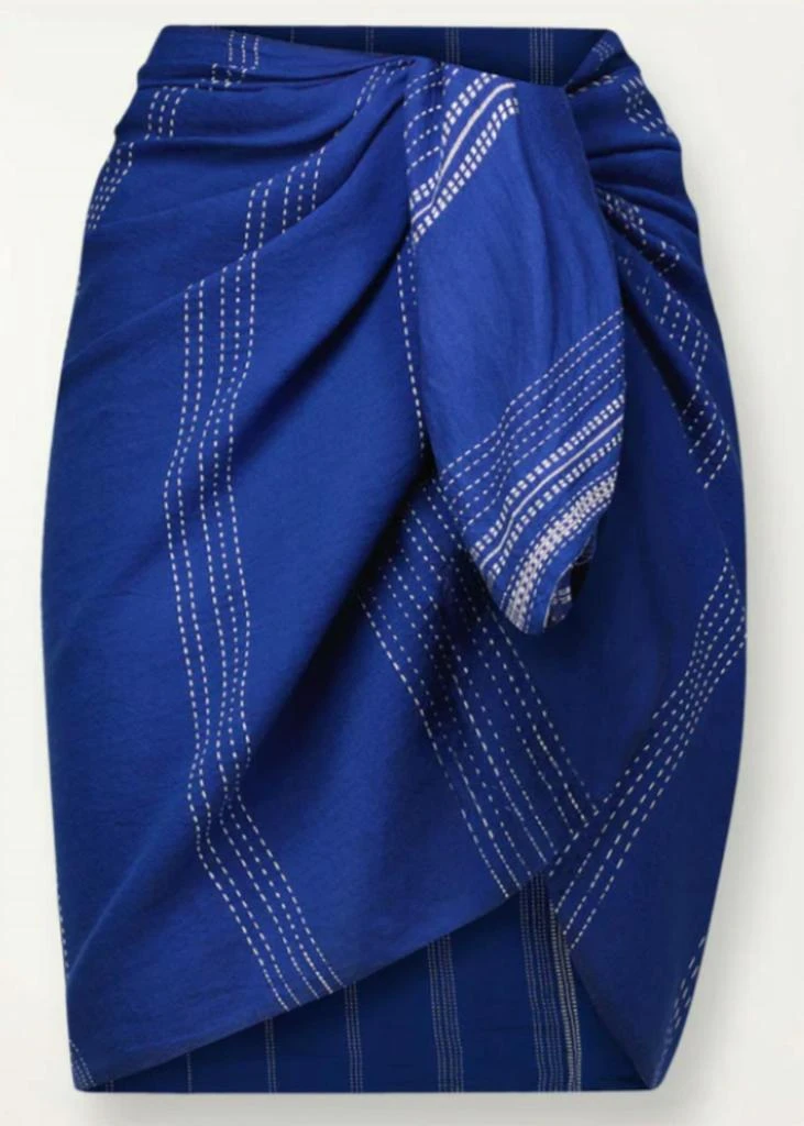 LEMLEM Women
s Inku Textured Sarong In Deep Ocean Blue