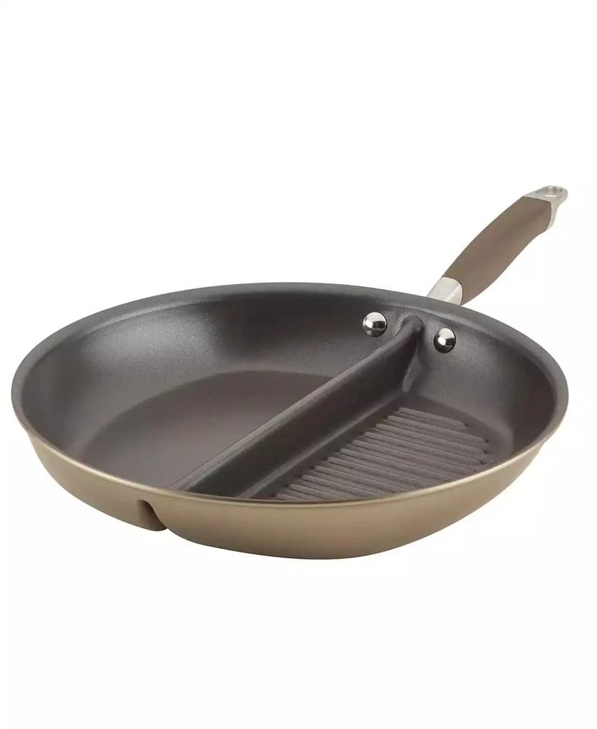 Anolon Advanced Home Hard-Anodized 12.5" Nonstick Divided Grill and Griddle Skillet 1