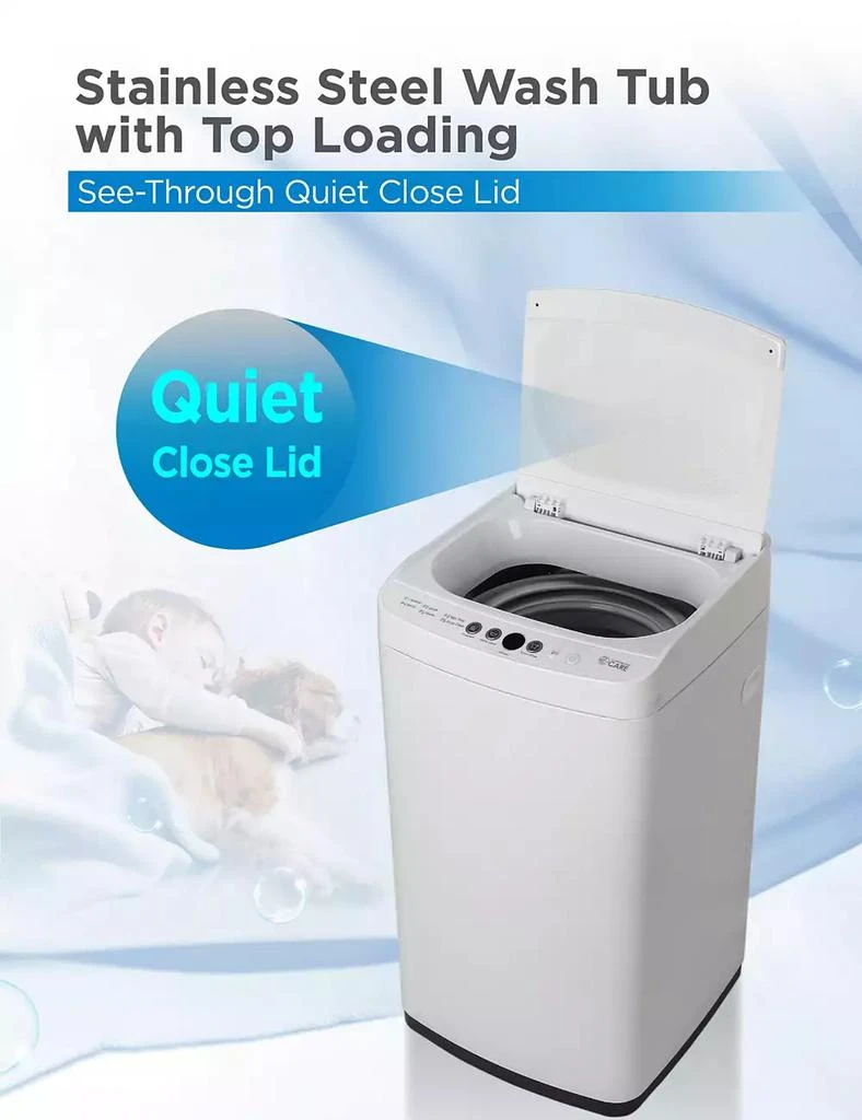 Commercial Care 0.9 Cu. Ft. Portable Washing Machine, Portable Clothes Washer 3 Water Levels 6