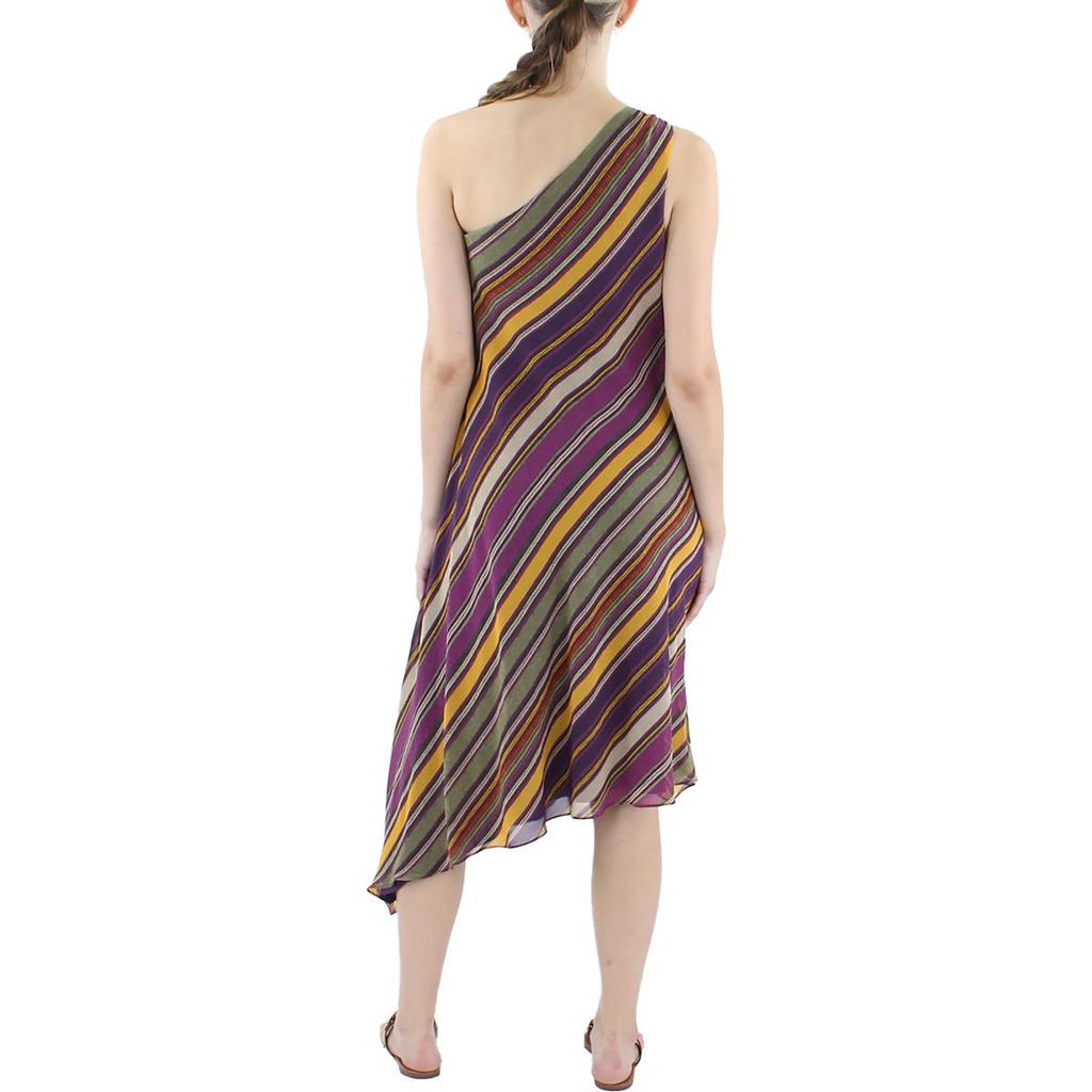 Lauren Ralph Lauren Womens Striped Tea Length Slip Dress