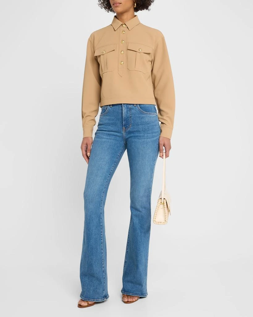 VERONICA BEARD Beverly High-Rise Skinny Flare Jeans 2