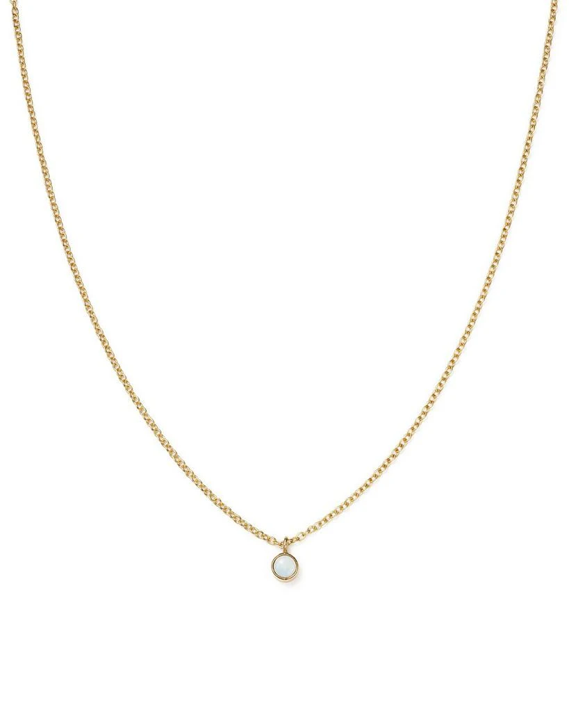 Zoe Chicco 14K Yellow Gold Opal Drop Choker Necklace, 14" 1