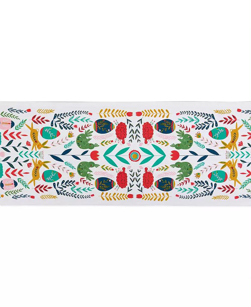 Design Imports Easter Folk Garden Embellished Table Runner