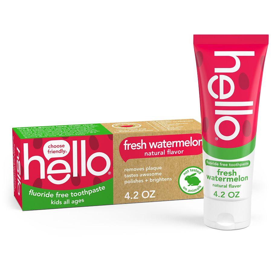 Hello Fluoride Free Kids Toothpaste Watermelon