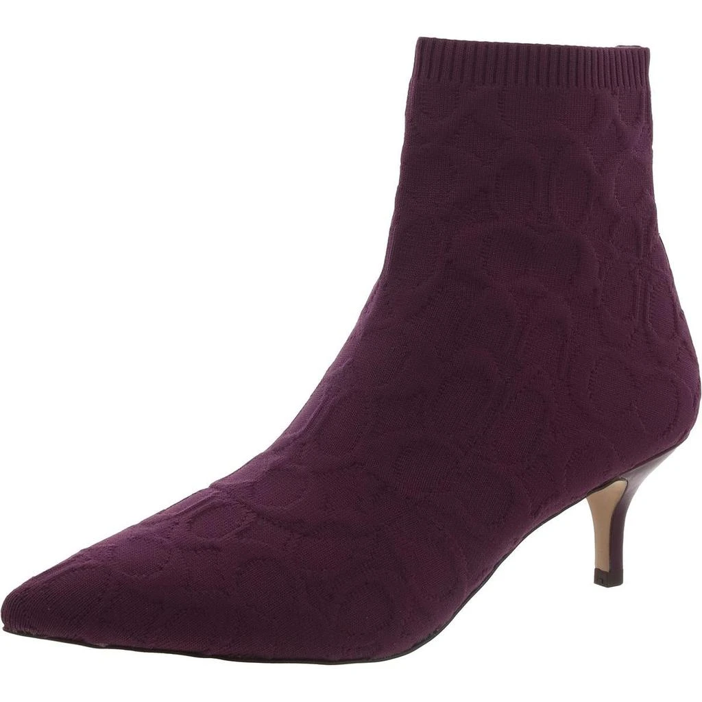 Coach Jade Knit Womens Suede Pointed Toe Ankle Boots 4