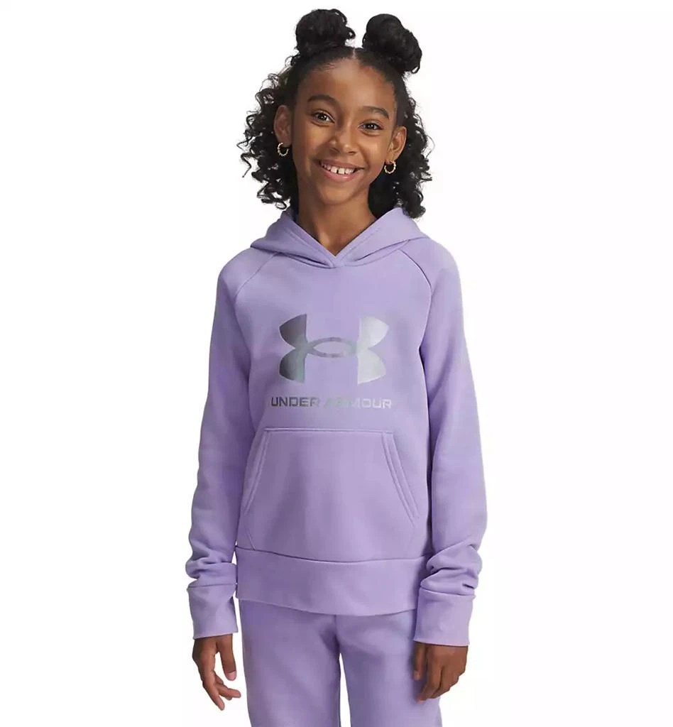 Under Armour Girls 6-16 Rival Long Sleeve Shimmer Hoodie 1