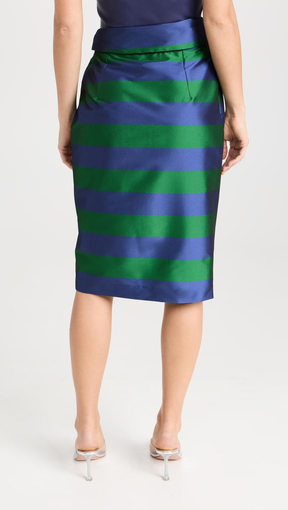 Bernadette Cecile Striped Knee Length Skirt