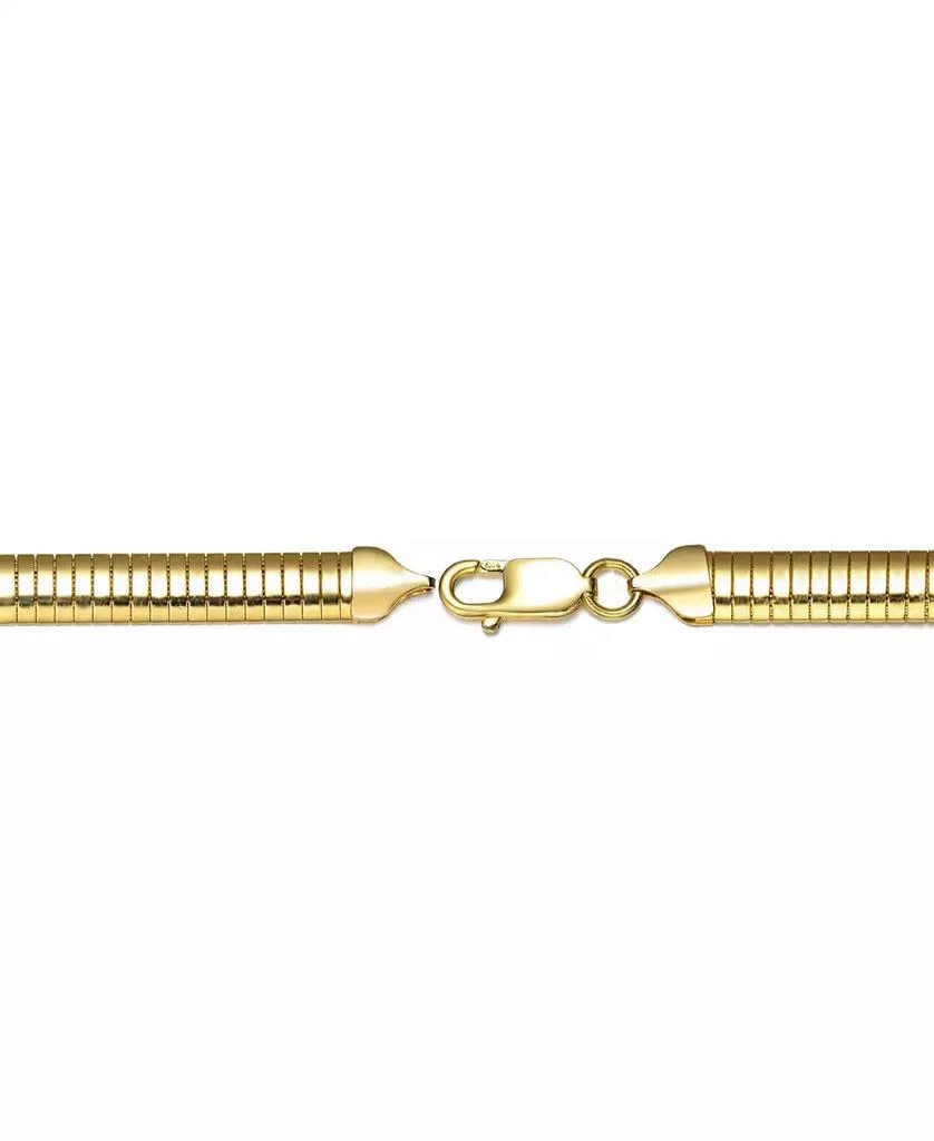 Genevive Timeless Sterling Silver 14K Gold Plated Omega Link Bracelet 3