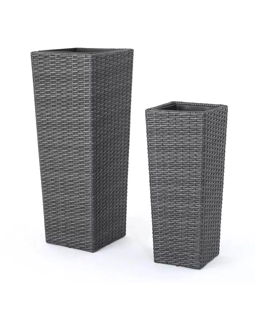 Streamdale Furniture Wicker 
Iron Patio Planter Set - Elegant Herb 
Flower Pots 2