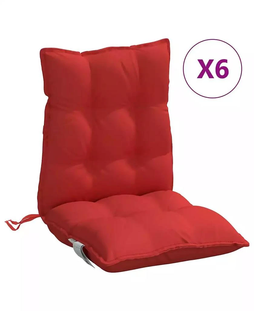 vidaXL Lowback Chair Cushions 6 pcs Oxford Fabric