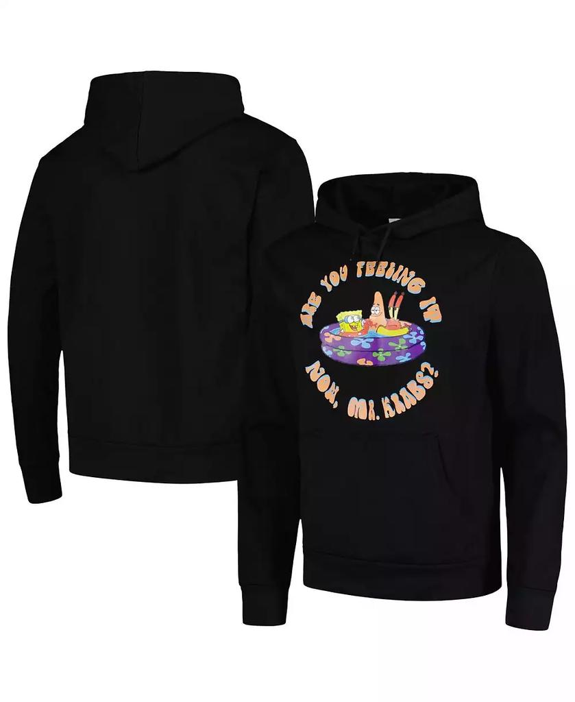 Mad Engine Men's and Women's Black SpongeBob SquarePants Team Up Pullover Hoodie