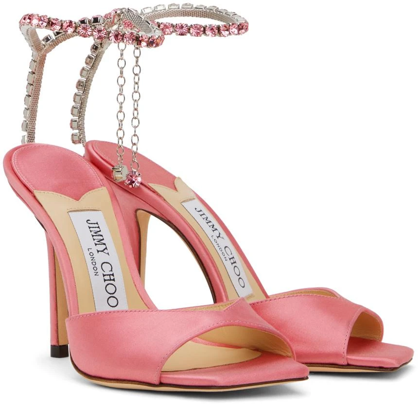 Jimmy Choo Pink Saeda 100 Heeled Sandals 4