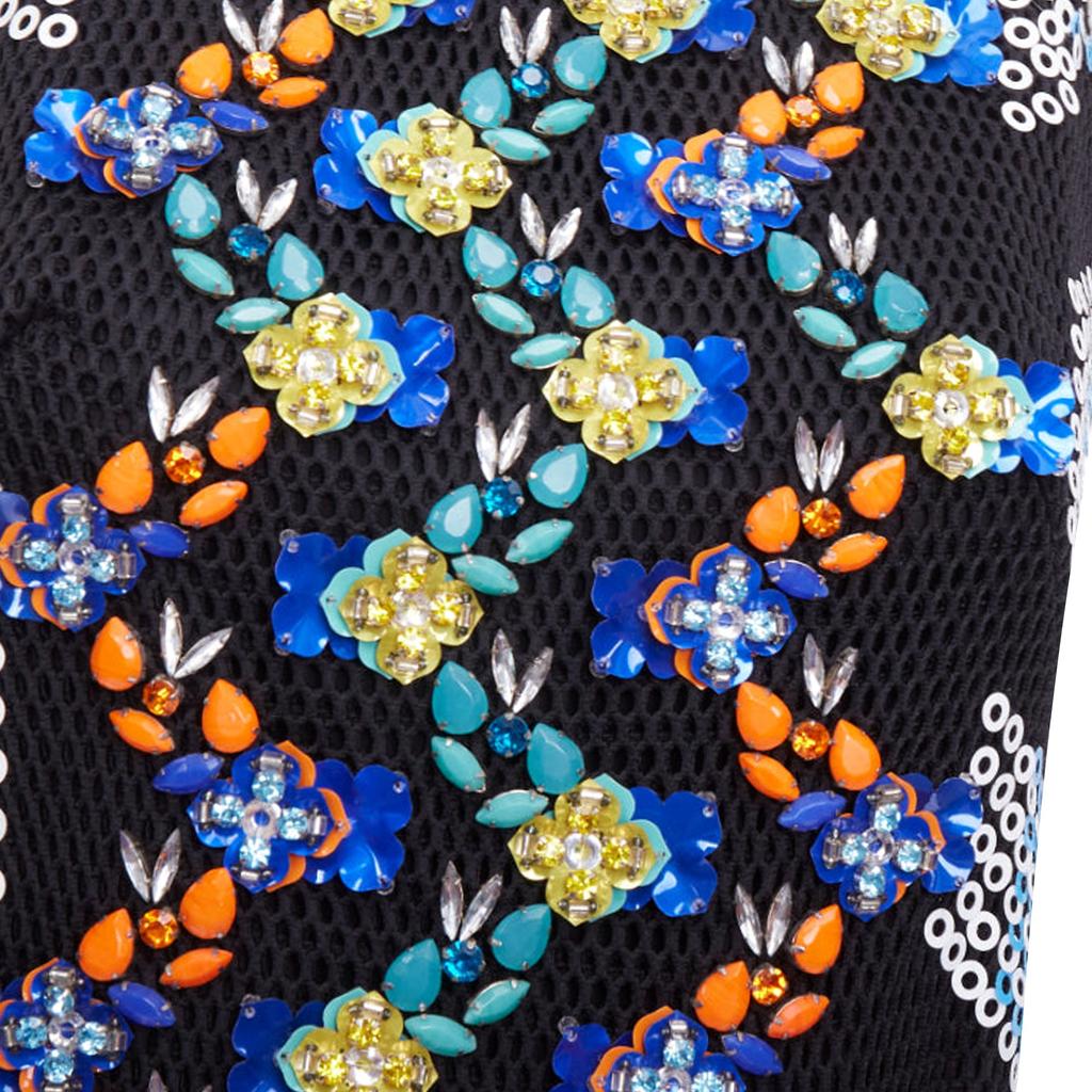 PETER PILOTTO Bead Embellished Mesh Mini Dress