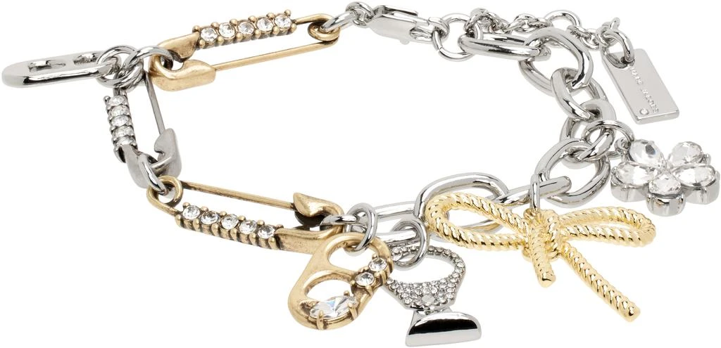 Marc Jacobs Silver 
Gold 
The Grunge Glam Charm
 Bracelet