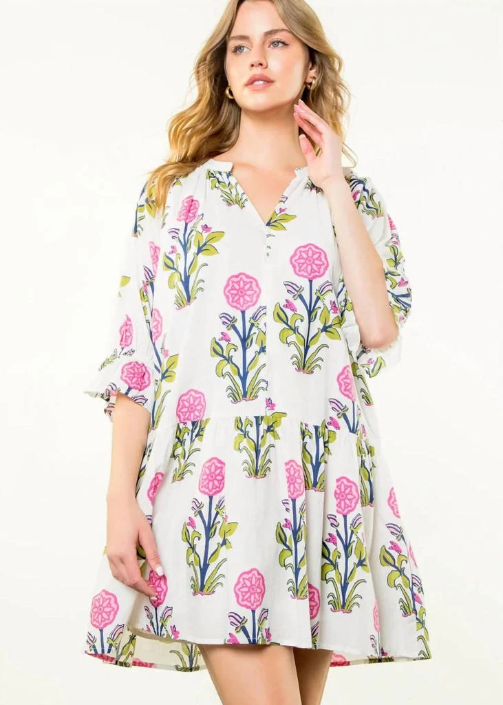 THML Thml - Short Sleeve Flower Print Dress 3