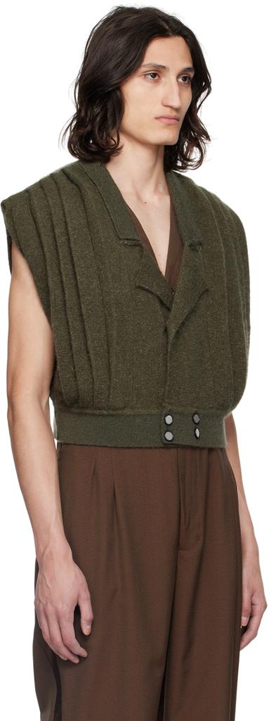 Kiko Kostadinov Khaki Orson Cardigan
